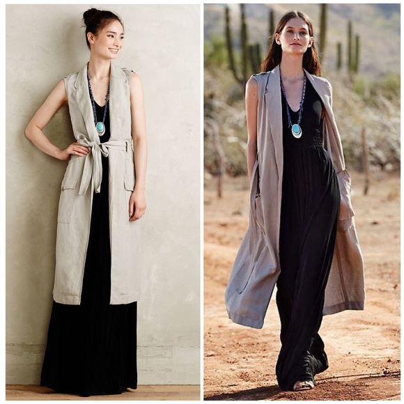 Anthro “Sleeveless Linen Trench” by Elevenses - Picture 15 of 15